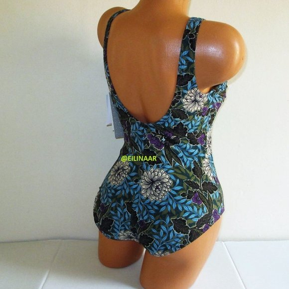 Amoressa by Miraclesuit Rhiannon Gypsy Lace Up One Piece Swimsuit $188 Size 12 - Picture 6 of 10
